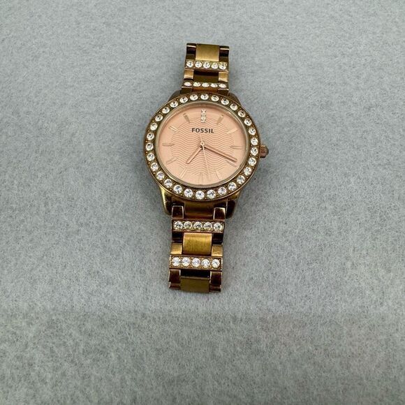 Fossil Women\'s Stainless Steel Analog Rose Gold Dial Quartz Watch main image 6